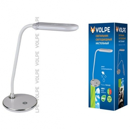 Настольная лампа офисная Volpe TLD-522 Silver/LED/360Lm/6000K/Dimmer