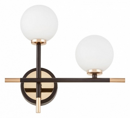 Настенный светильник Marsiada LDW 6033N-2 RT BK+FGD Настенный светильник Marsiada LDW 6033N-2 RT BK+FGD