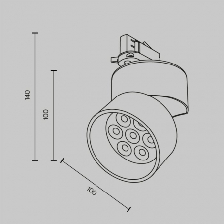 Трековый светильник Alfa TR199-3-15W4K-M-W