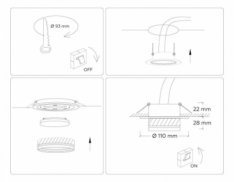 Встраиваемый светильник Ambrella light Techno Spot GX53 Acrylic tech TN5218