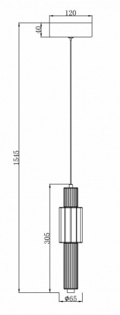 Подвесной светодиодный светильник Maytoni Verticale MOD308PL-L9CG3K