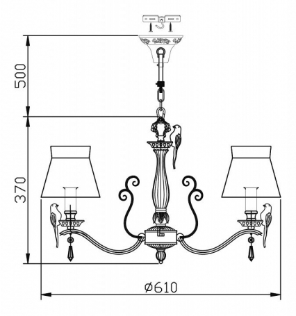 Подвесной светильник Raimond 1898/500 Chrome