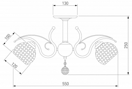 Потолочная люстра Arte Lamp Grazioso A4577PL-8CK