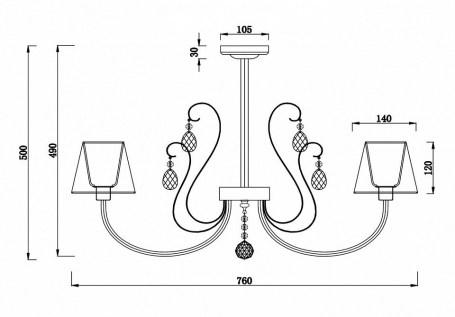 Бра Arti Lampadari Amelia E 2.1.2.600 GB