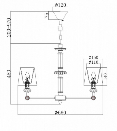 Настенный светильник DesignLed MUN GW-6100-5-BL-WW