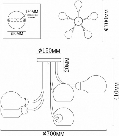 Настенный светильник MW-Light Нора 454021401