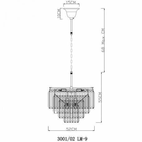 Подвесная люстра Divinare Nova 3001/02 LM-9