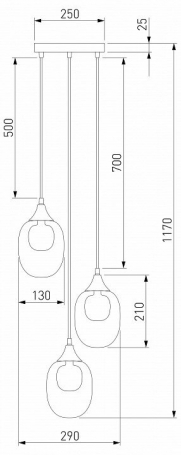 Подвесной светильник Spritz 70216/3 латунь