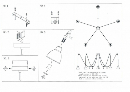 Подвесная люстра Arti Lampadari Lazzaro E 1.1.6 NB