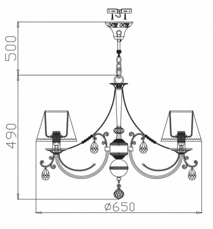 Подвесная люстра Maytoni Soffia RC093-PL-06-R