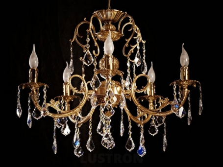 Подвесная люстра Brizzi modern 8888 8888/5 AB Leaf crystal