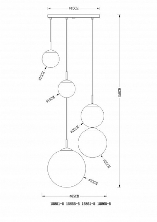 Подвесная люстра Globo Varus 15855-5
