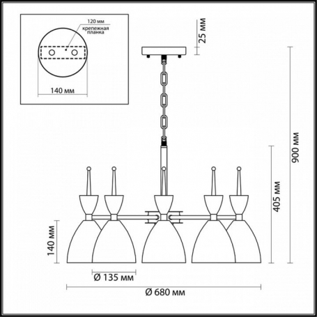 Подвесная люстра Lightstar Escica 806080