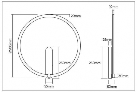 Настенный светильник ROUND DK5035-SG