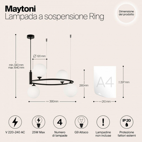 Потолочный светильник Maytoni Alfa C014CL-01W