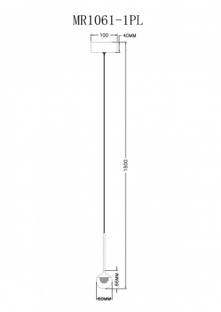 Подвесной светильник Kollins MR1061-1PL