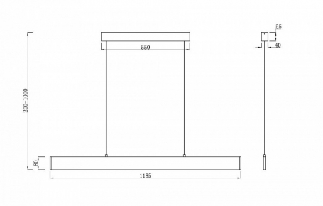 Подвесной светодиодный светильник Maytoni Step P010PL-L30B