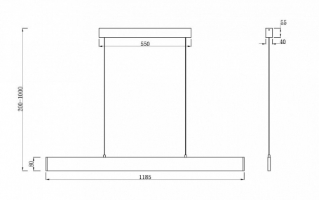 Подвесной светодиодный светильник Maytoni Step P010PL-L30W