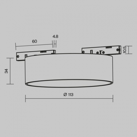 Трековый светильник Zon TR189-1-12W3K-BW