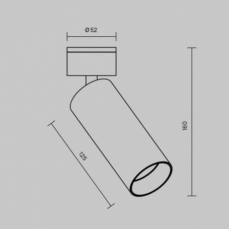 Точечный светильник Focus Led C055CL-L12B2.7K-W-B