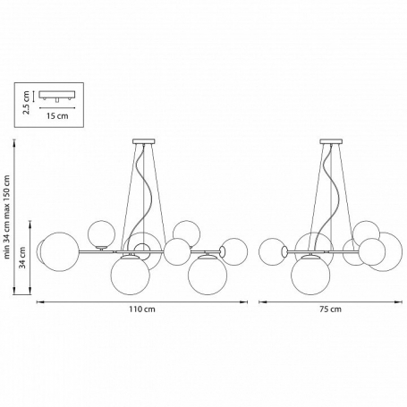 Подвесная люстра MW-Light Каролина 367013306