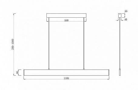Подвесной светодиодный светильник Maytoni Step P010PL-L30W4K