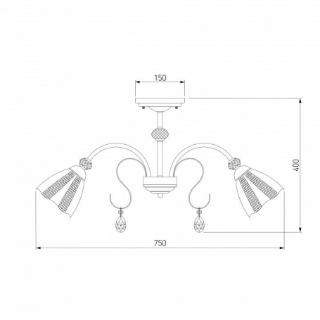 Потолочная люстра Eurosvet Floranse 30155/8 античная бронза