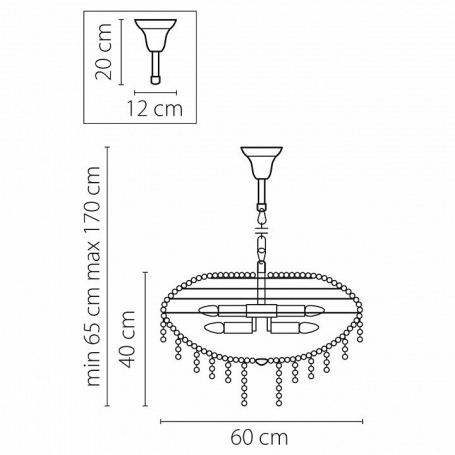 Подвесная люстра Divinare Ostin 1100/02 SP-12