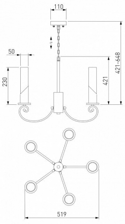 Подвесной светильник Vele Luce Chela VL10142P24