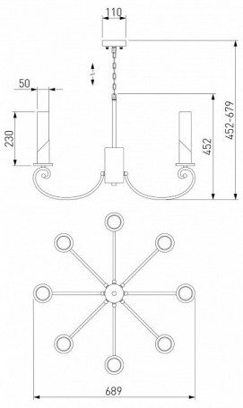 Подвесной светильник Vele Luce Octopus VL10152P06