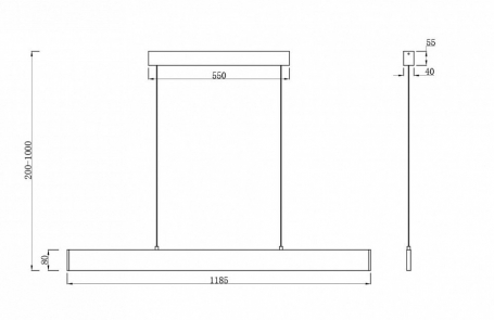 Подвесной светодиодный светильник Maytoni Step P010PL-L30G3K