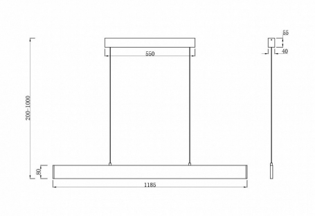 Подвесной светодиодный светильник Maytoni Step P010PL-L30G4K