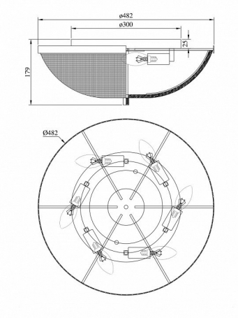 Подвесной светодиодный светильник Maytoni Rim MOD058PL-L55BS4K