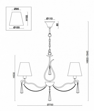 Подвесная люстра ST Luce Oleo SL1121.103.05