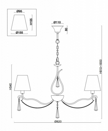 Подвесная люстра ST Luce Teneresa SL1119.203.04