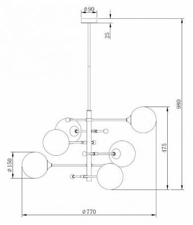 Подвесная люстра Omnilux Mulazzo OML-57503-12