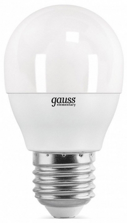 Лампа светодиодная Gauss E27 10W 4100K матовая 53220