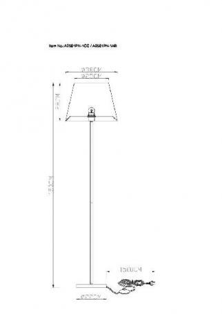 Торшер Arte Lamp Elba A2581PN-1AB