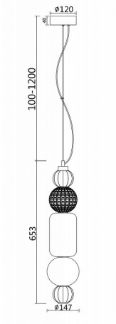 Подвесной светодиодный светильник Maytoni Collar P069PL-L35CH3K