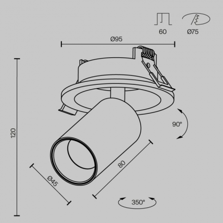 Точечный светильник Focus Led C071CL-7W2.7K-WB