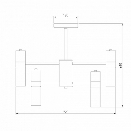 Потолочная люстра Eurosvet Tesoro 70125/8 черный