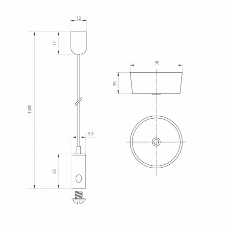 Подвесной светодиодный светильник Eurosvet Smart Gap 90280/3 золото