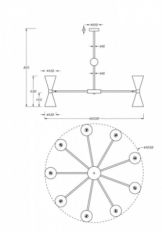 Подвесная люстра Ambrella light Traditional TR5148