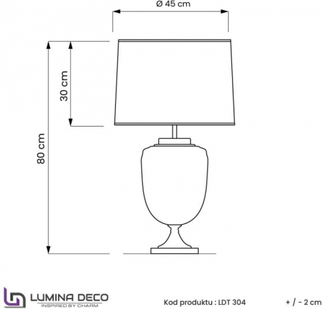 Настольная лампа Lumina Deco Olimpia LDT 304 CHR+WT