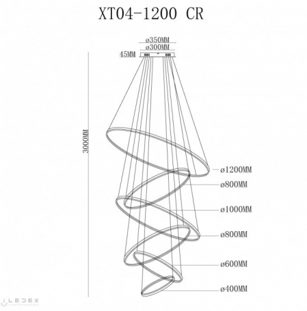 Подвесной светильник Axis XT04-D1200 CR