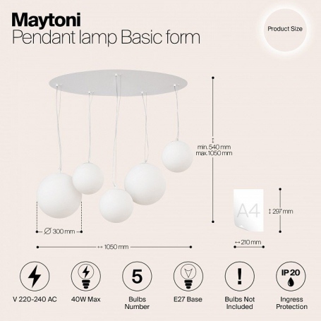Подвесной светильник Maytoni Ring MOD013PL-06BS1
