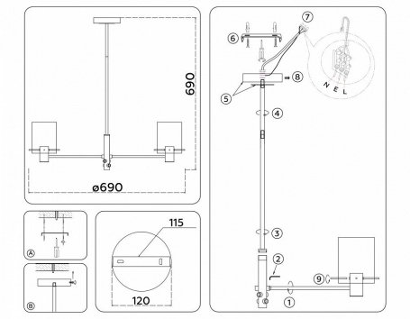 Трековый светильник DesignLed SY SY-601243-GD-7-36-NW