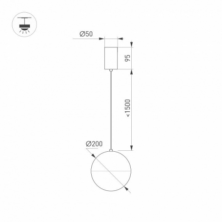 Подвесной светодиодный светильник Arlight SP-Emisfero-R200-16W Day4000 035994