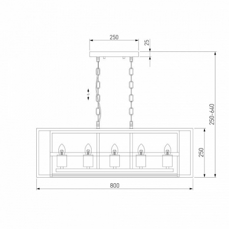 Подвесная люстра Eurosvet Crate 70122/5 черный