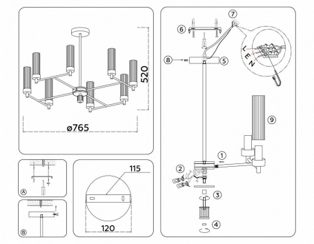 Потолочная люстра High Light LH55152